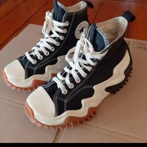 Converse Run Star Motion Hi WMN 8.5  Black Platform Sneakers